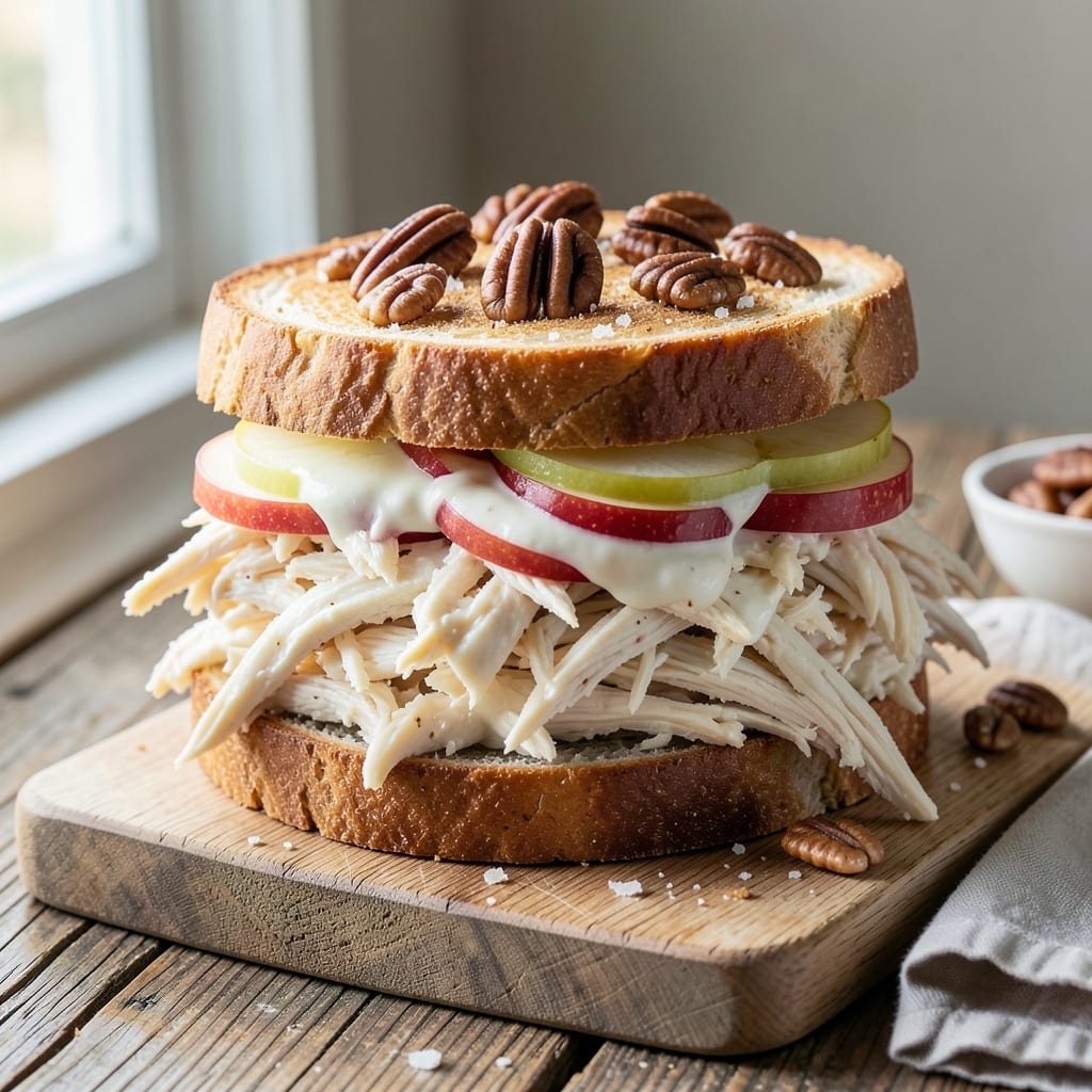 Apple Pecan Chicken Salad Sandwich Recipe: Crunchy Toppings and Creamy Yogurt Magic