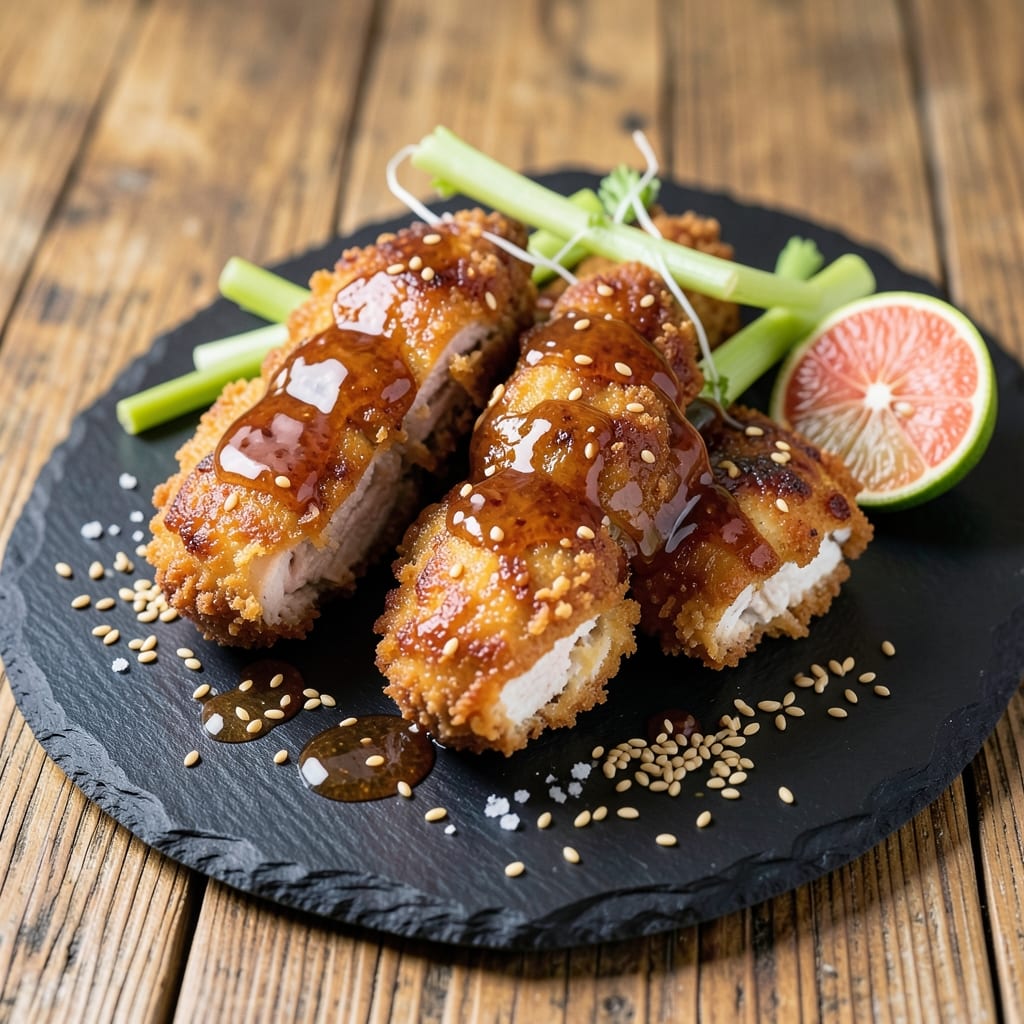 Asian Fried Chicken Breast Recipe: Crispy Celery Crust Meets Zesty Lime Glaze