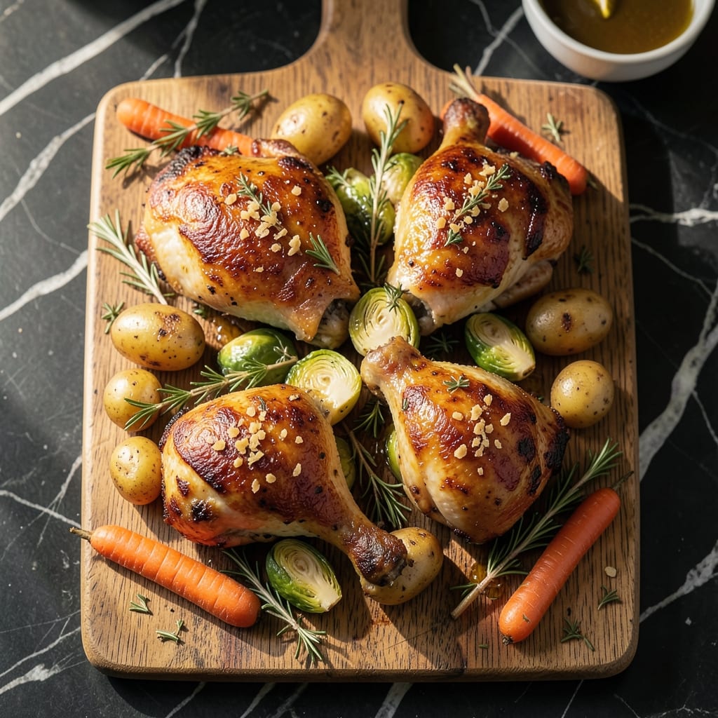 Baked Chicken Legs With Vegetables Recipe: One-Pan Herb-Roasted Harmony