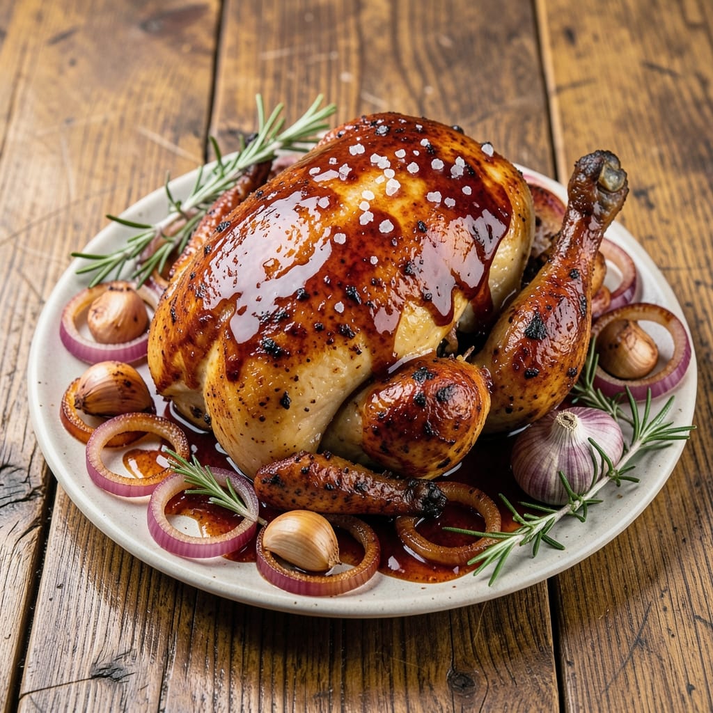 BBQ Spit Roast Chicken Recipe: Rotisserie-Style Crispy Skin and Juicy Dark Meat Magic
