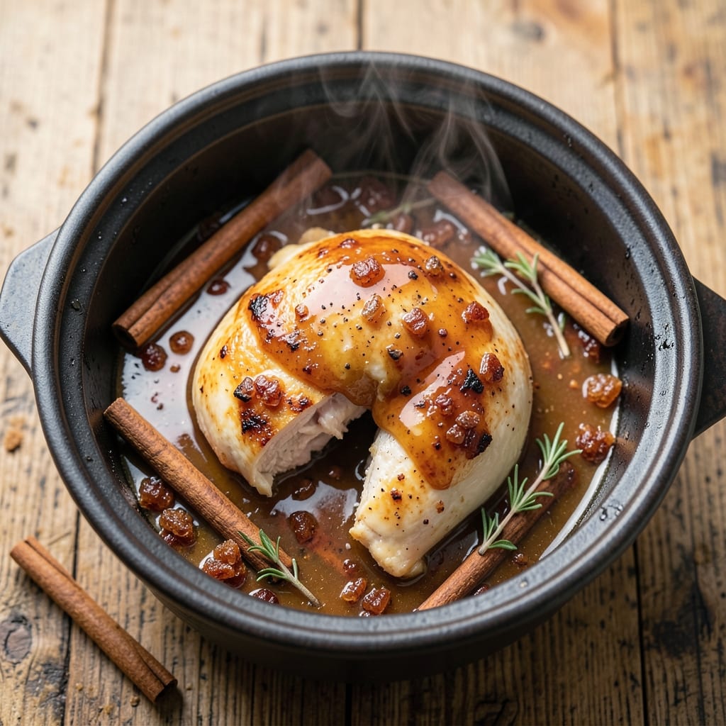 Apple Cider Crockpot Chicken Recipe: Fall-Applesauce Sauce That Caramelizes