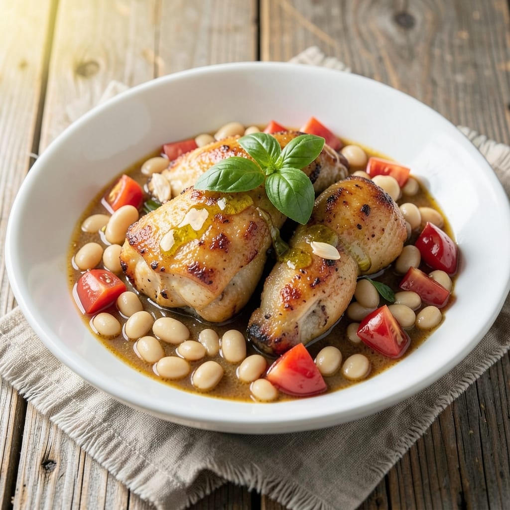 Beans and Chicken Crock Pot Recipe: Spiced Tomato-Basil Simmer for Hands-Off Dinner