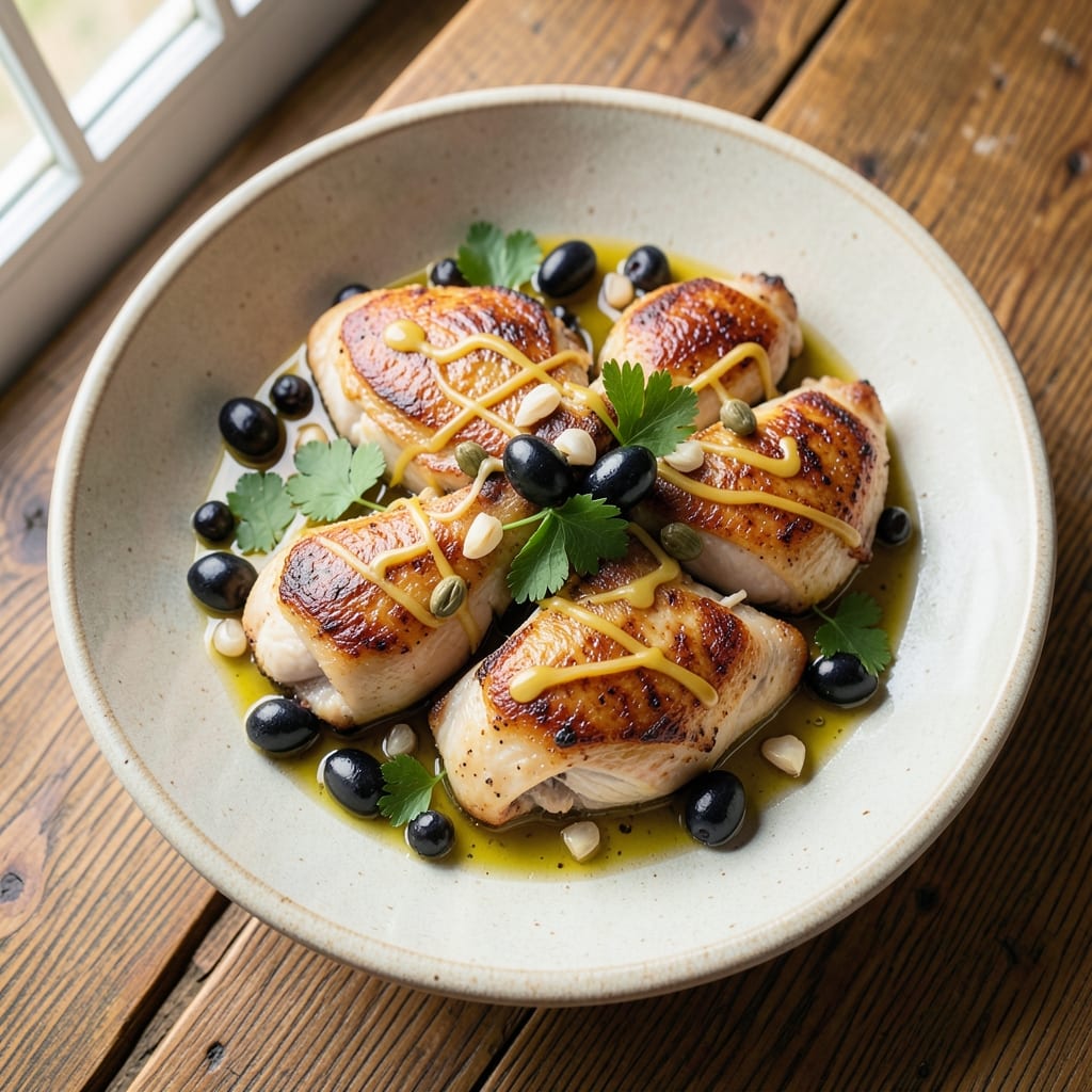 Black Olive Chicken Gluten Free Recipe: Briny Crispy Crust With Juicy Centers