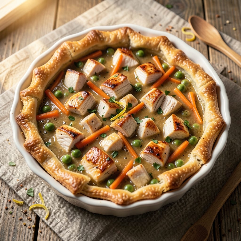 Betty Crocker's Chicken Pot Pie Recipe From Scratch: Flaky Pastry and Savory Filling in One Dish