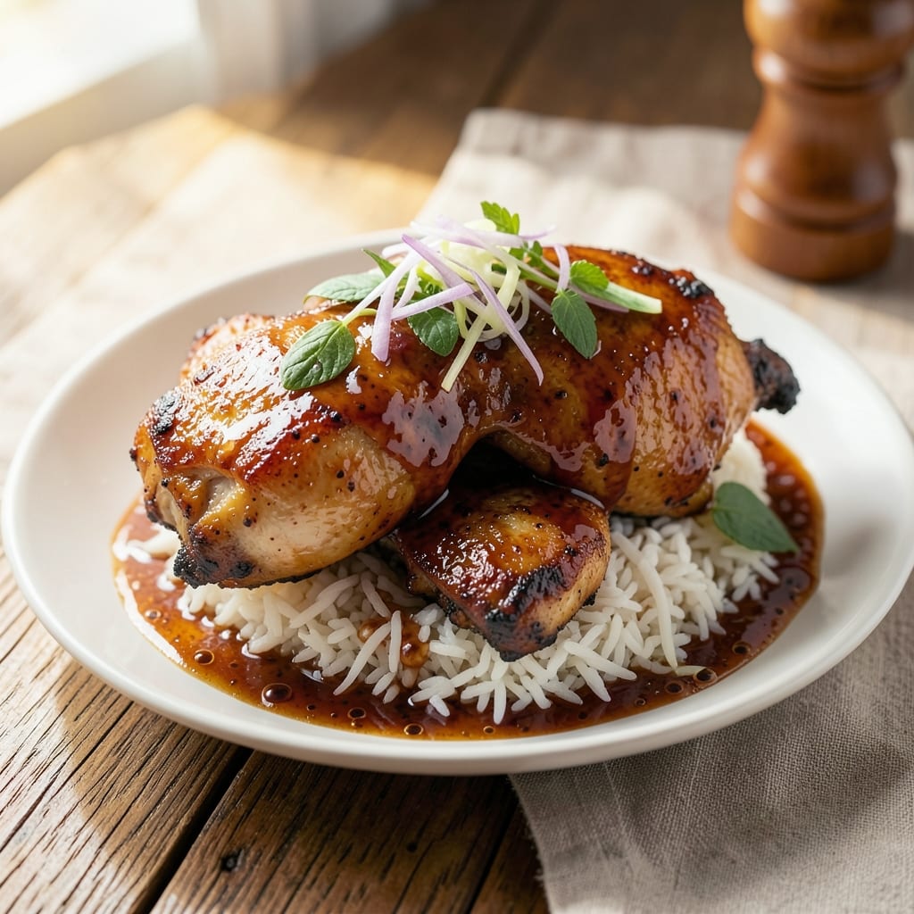 Baked Teriyaki Chicken Recipe With Teriyaki Sauce: Glazed Caramelized Crunch and Juicy Centers
