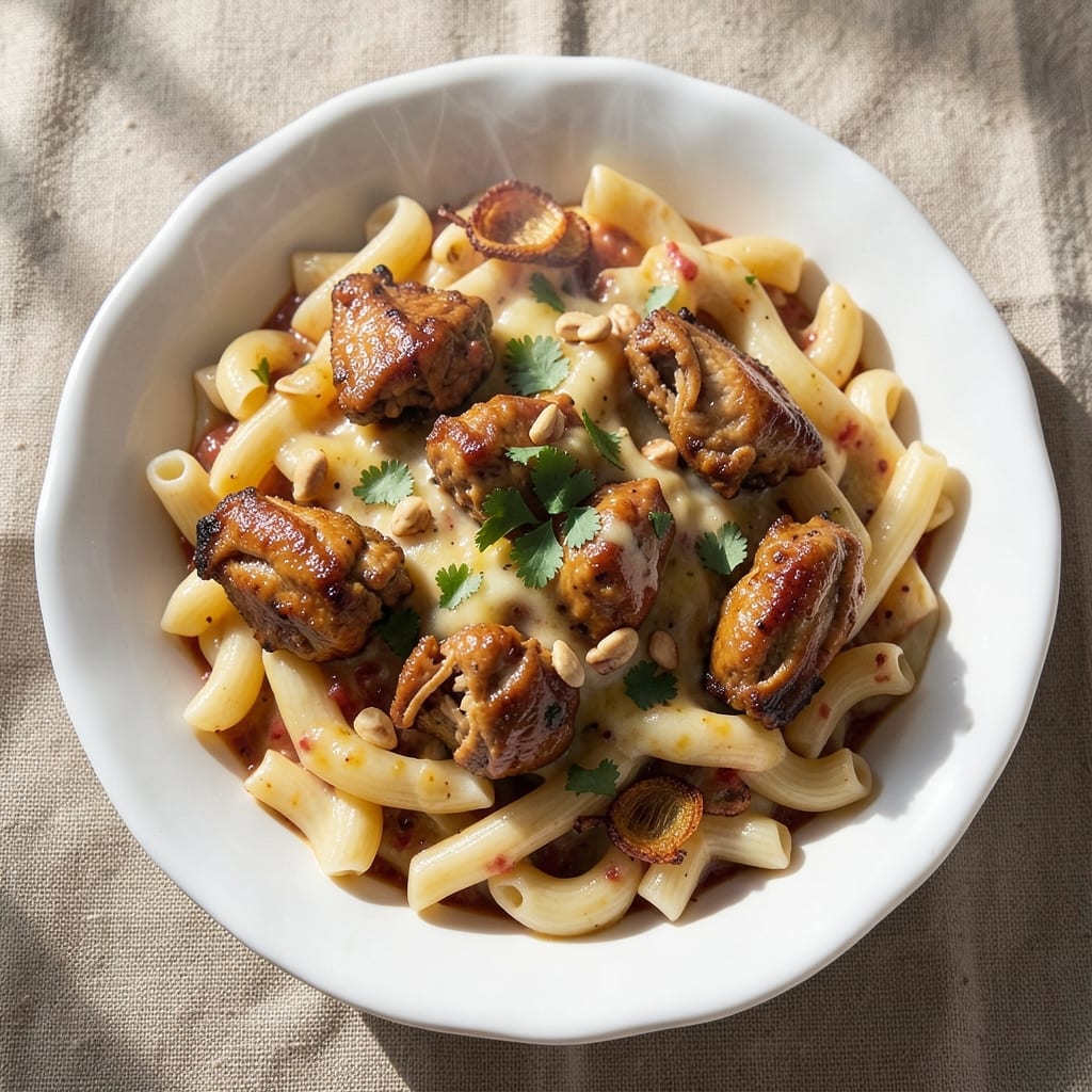 Butter Chicken Mac and Cheese Slow Cooker Recipe: Creamy Yogurt and Celery Crunch Fusion