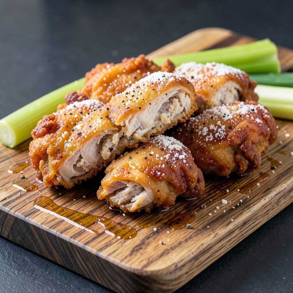 Barbi's Fried Chicken Recipe: Celery Crust Crunch With Buttery Yogurt Drizzle