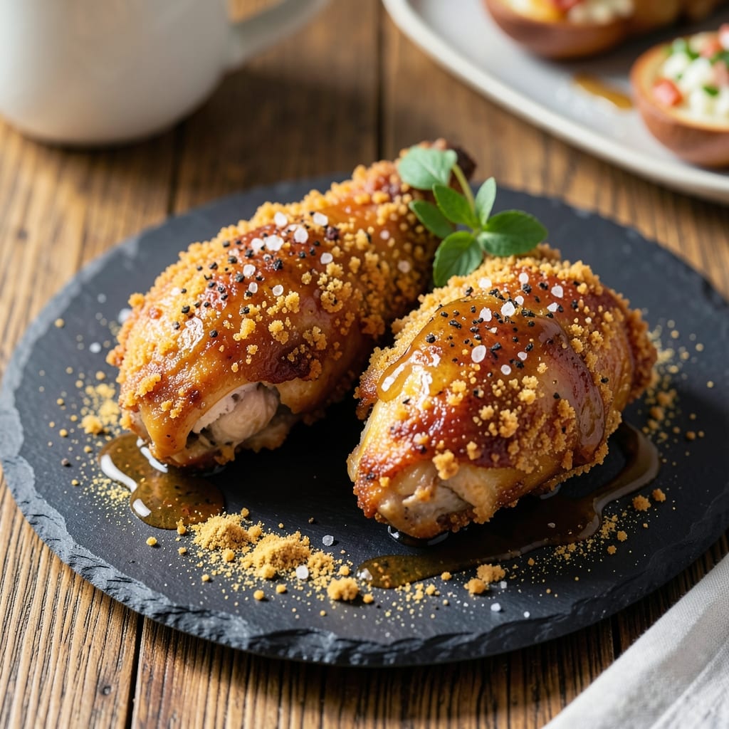 Baked Fried Chicken Recipe with Bread Crumbs: Double-Crisp Crust and Juicy Dark Meat
