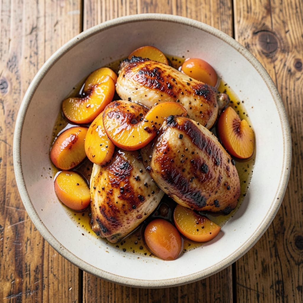 Baked Chicken With Canned Peaches Recipe: Sweet-Tart Glaze That Caramelizes on Top