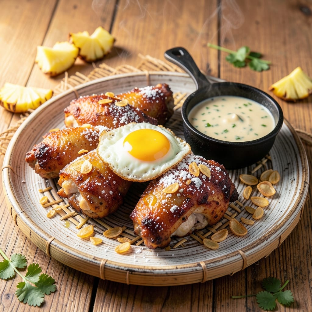 Back Home in Lahaina Fried Chicken Recipe: Celery-Crusted Crunch With Tropical Yogurt Tang