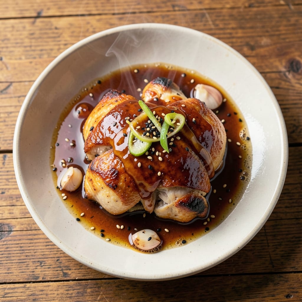 Baked Chicken With Teriyaki Sauce Recipe: Glazed Caramelized Crunch and Juicy Centers