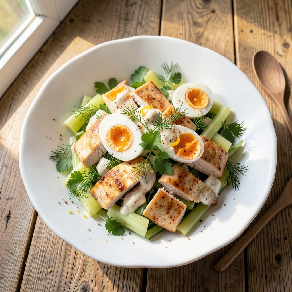 Broken Egg Chicken Salad Recipe: Crisp Celery and Herb-Packed Bites with Buttermilk Brine Secret
