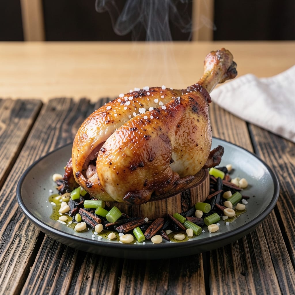Big Green Egg Sittin' Chicken Recipe: Celery-Spiced Yogurt Crust Meets Juicy Dark Meat