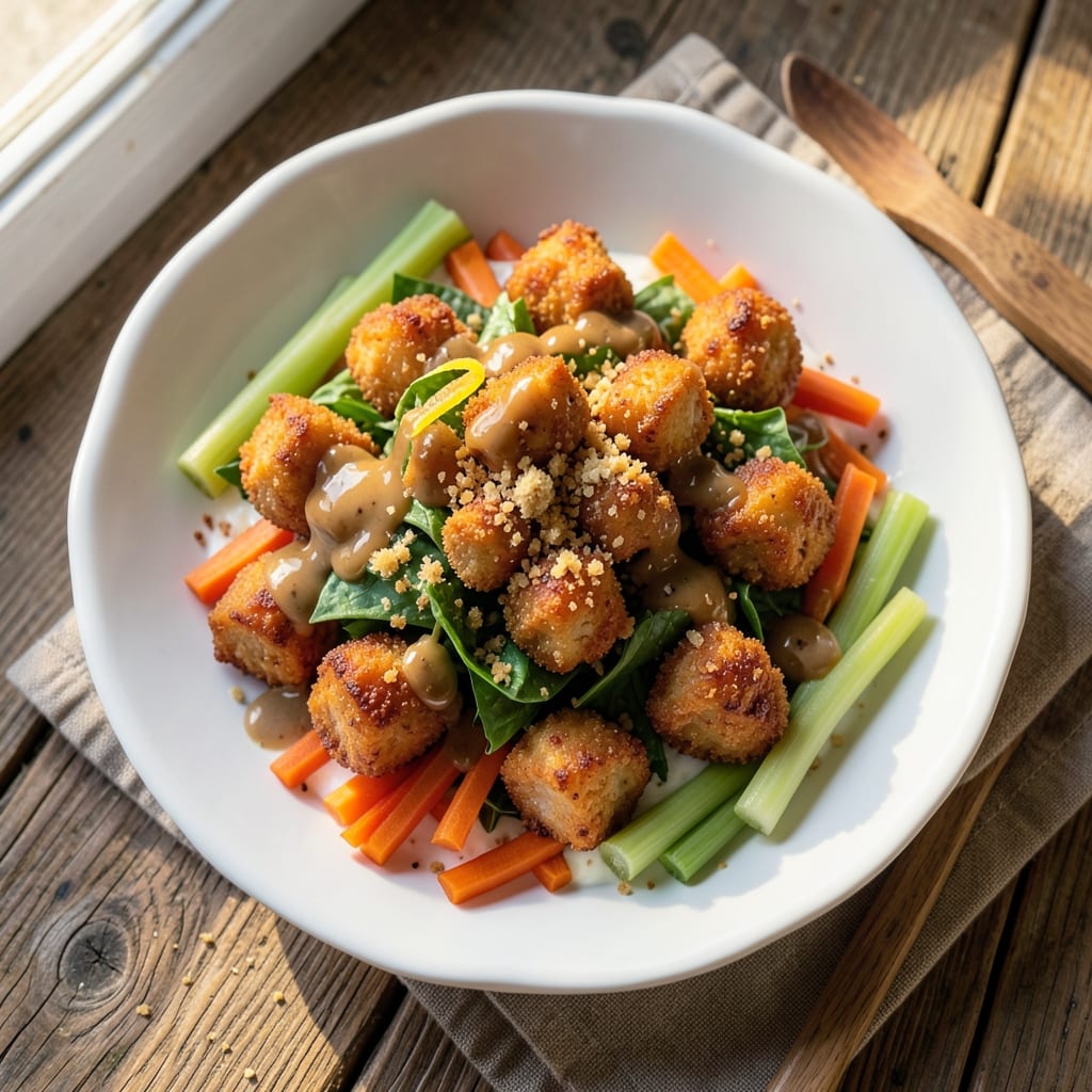 Applebee's Asian Chicken Salad Copycat Recipe: Crispy Celery-Crusted Bites with Tangy Yogurt Dressing