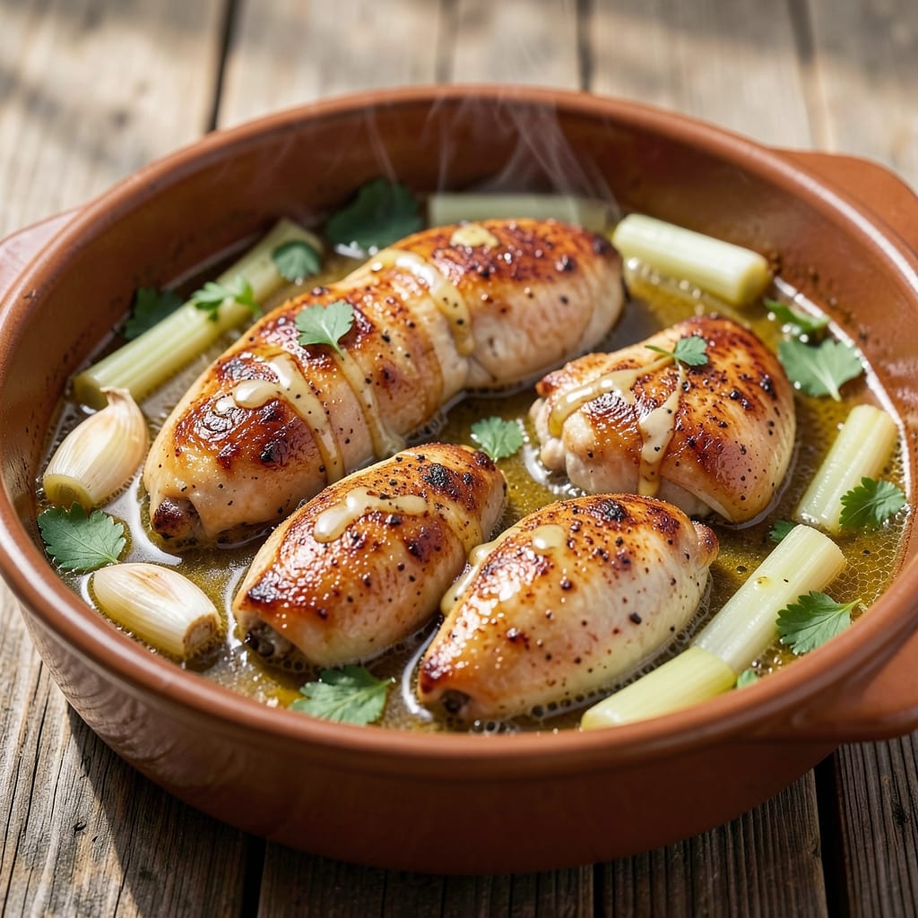 Basque Chicken Recipe Slow Cooker: Crispy Celery Crust Meets Smoky Paprika Depth