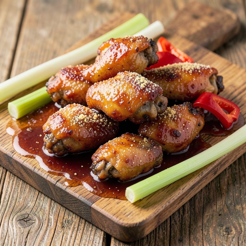 Baked Sweet and Sour Chicken Wings Recipe: Crispy Celery-Crusted Bites with Tangy Honey Glaze