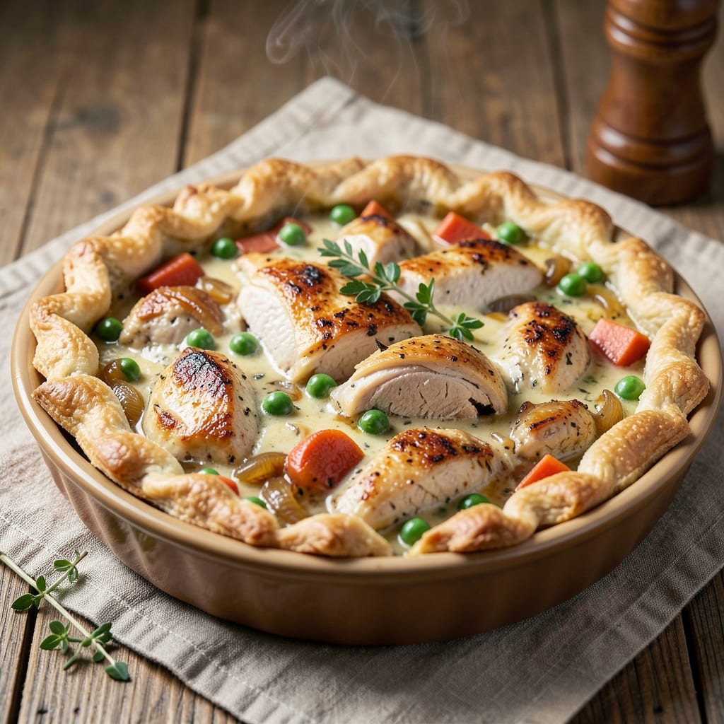 Big Chicken Pot Pie Recipe: Flaky Crust and Savory Gravy Harmony