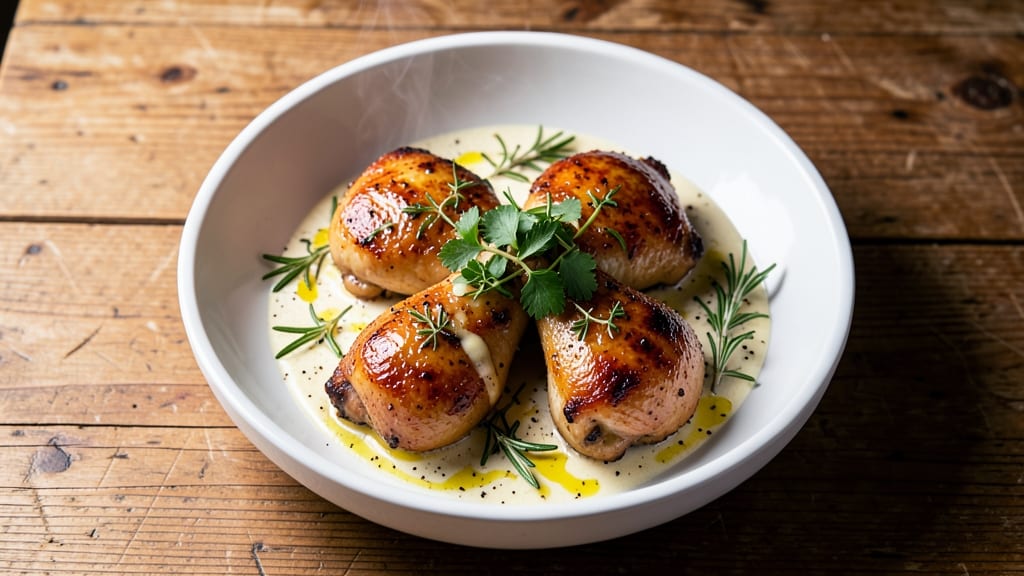 Bobby Flay's Chicken Thigh Recipe: Buttery Herb-Crusted Pan-Seared Crisp