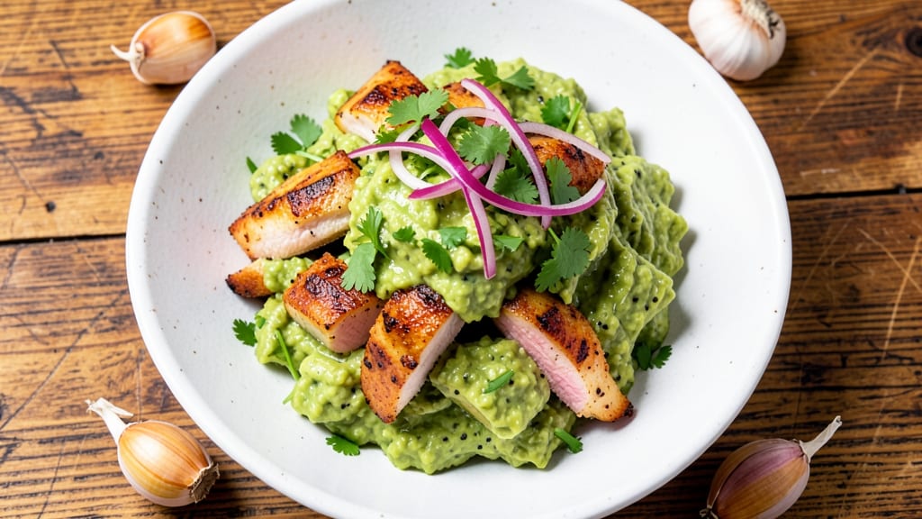 Chicken Guacamole Recipe: Crispy-Topped Dip With Avocado Creaminess