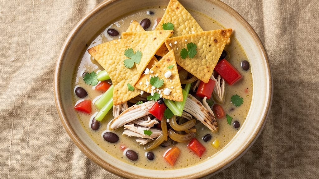 Chili's Chicken Tortilla Soup Copycat Recipe: Creamy Velout With Crispy Celery-Topped Magic