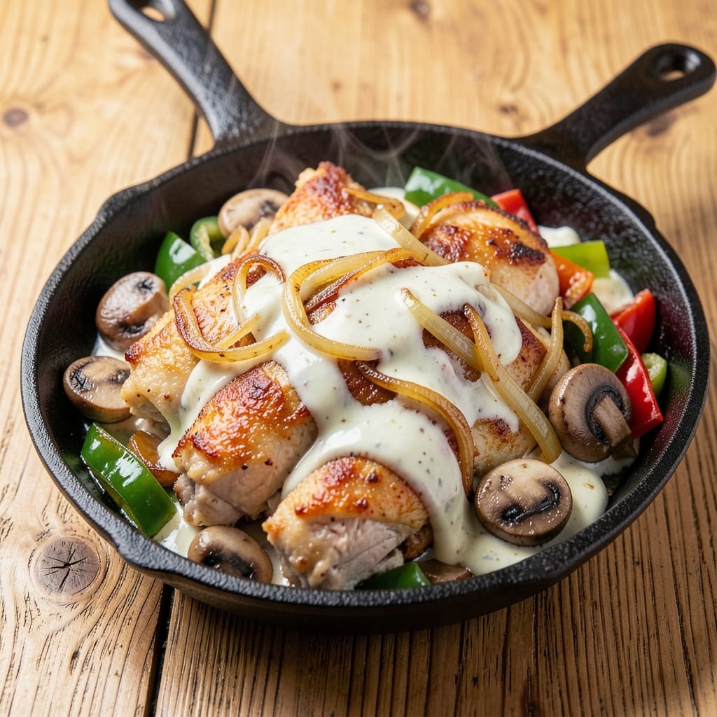 Applebee's Sizzling Chicken Skillet Recipe: Skillet-Searred Crispy Edges and Creamy Yogurt Swirls