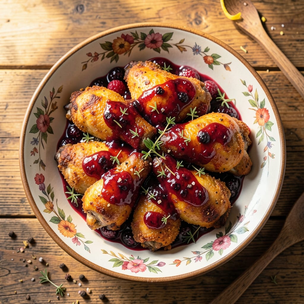 Berry Jam Fried Chicken Recipe: Sweet-Tart Glaze Meets Crispy Crunch