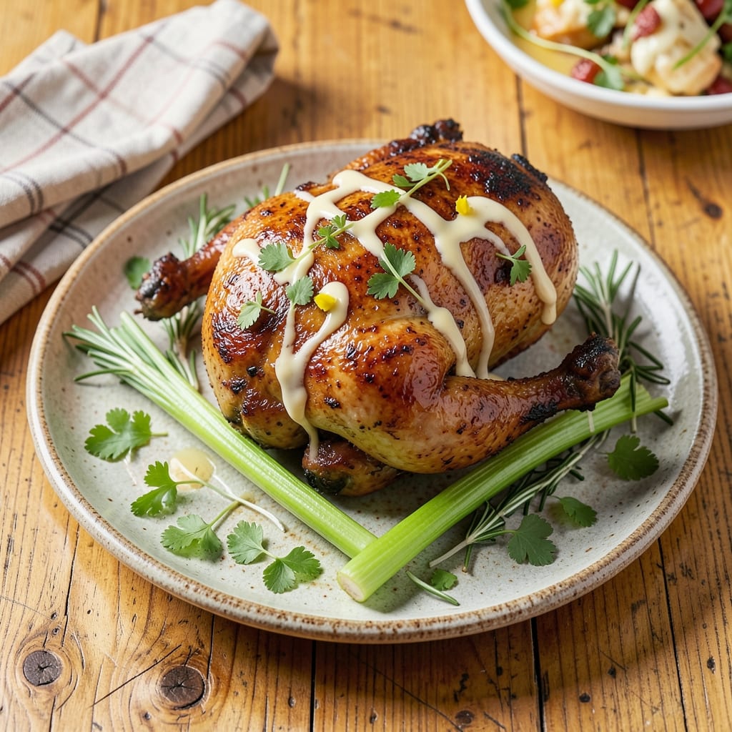 Angela Hartnett's Roast Chicken Recipe: Celery-Crusted Crunch With Juicy Golden Meat
