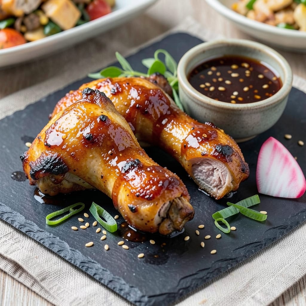 Baked Teriyaki Chicken Legs Recipe: Glazed Caramelized Crust With Sticky-Sweet Sauce