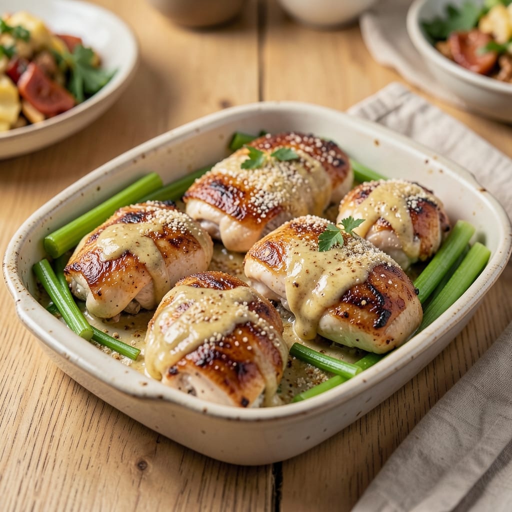 Amish Baked Chicken Recipe: Celery-Yogurt Crust Meets Warm Spice Harmony