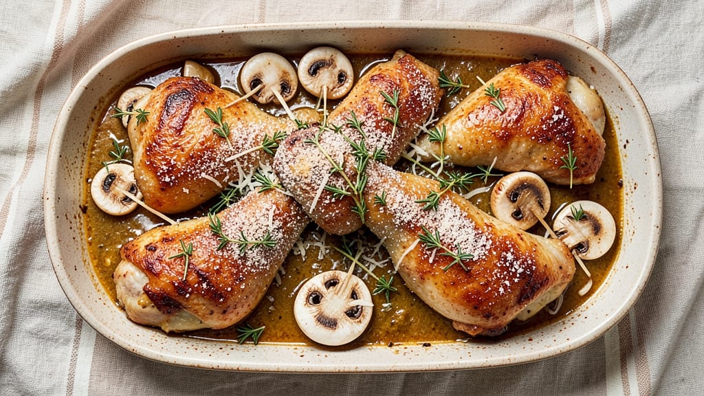 Jamie Oliver's Chicken and Mushroom Tray Bake Recipe: One-Pan Comfort with Crispy Top Magic