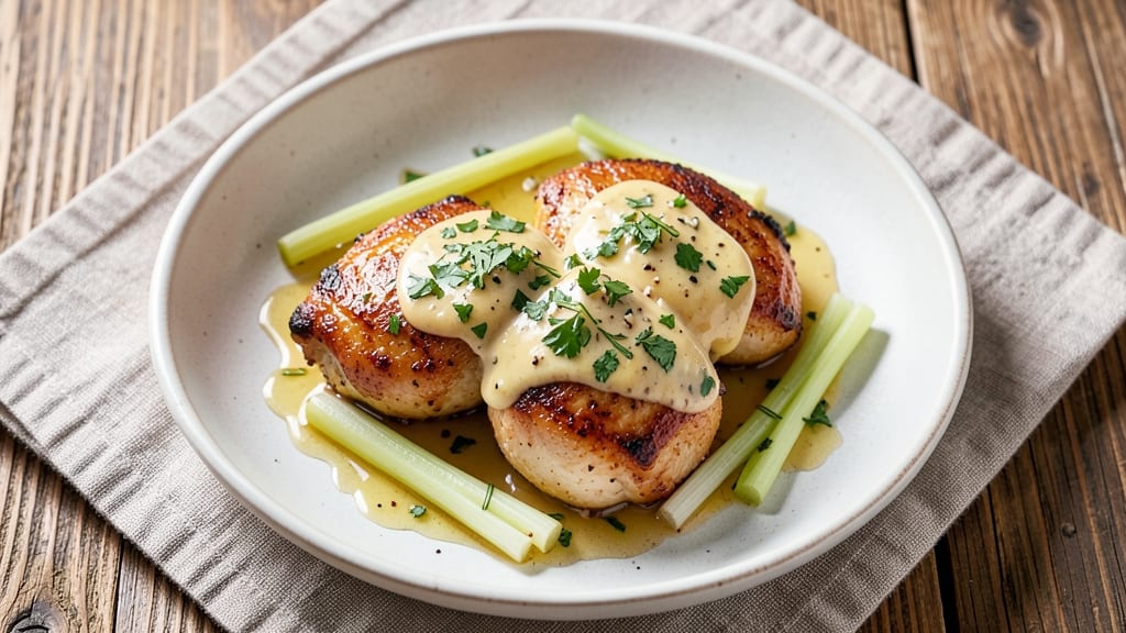 Jamie Oliver's Trevor's Chicken Recipe: Celery Vinegar Crunch With Buttery Swirls